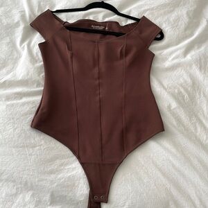 Abercrombie Soft A&F Collection Brown Thong Bodysuit